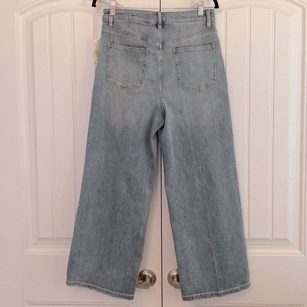 Free People NWT Women's High Rise Wide Leg Jeans Size 29 Blue Button Fly - Picture 7 of 14